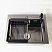 Мойка кухонная из нержавеющей стали черная Diadonna 50x40 c дозатором ,коландером и сифоном в комплекте