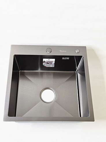 DS5050B Кухонная мойка 500*500*200mm , чёрная с сифоном