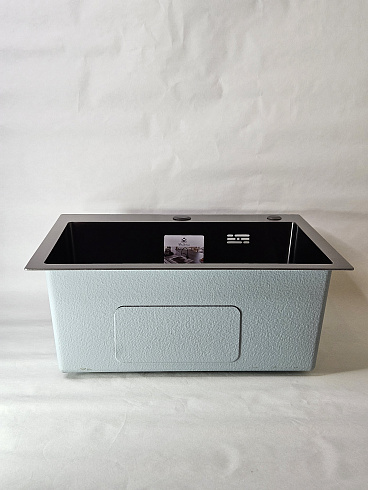 DS5040B Кухонная мойка 500*400*200mm , чёрная с сифоном