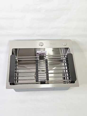 Мойка кухонная из нержавеющей стали Сатин Diadonna 50x40 c дозатором ,коландером и сифоном в комплекте