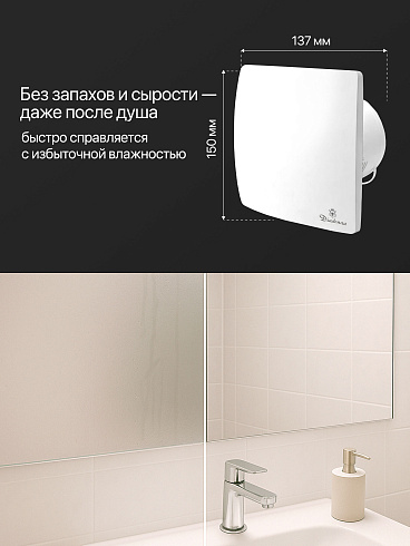 D01-W10 Вентилятор вытяжной с оборотным клапаном (Китай)