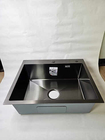 DS6050B Кухонная мойка 600*500*200mm , чёрная с сифоном