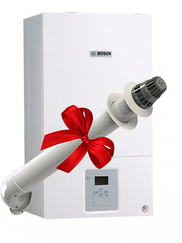Газовый котел одноконтурный настенный с закр. камерой сгорания Bosch WBN 6000-24 HRN (турбо) (Россия