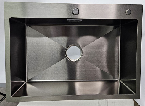 DS7050B Кухонная мойка 700*500*200mm , чёрная с сифоном